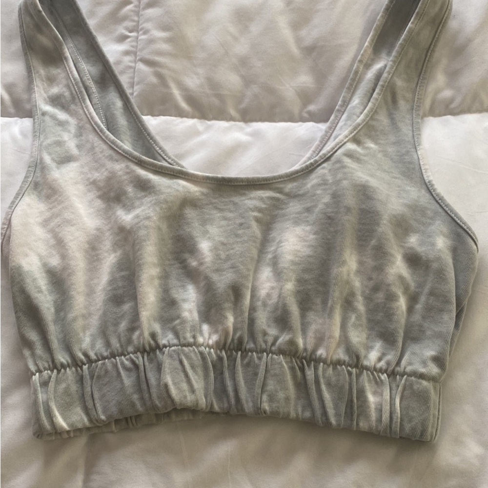 Zara scoop neck tie dye cropped tank size small